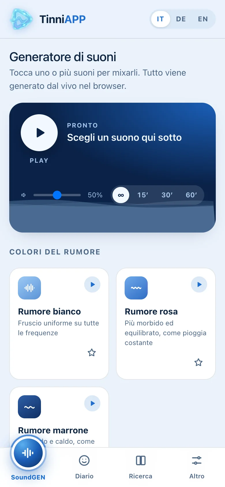 L'app TinniAPP