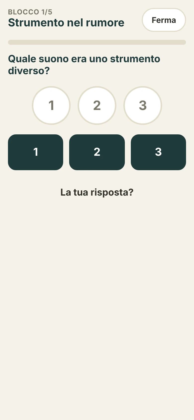 Un esercizio della sessione di allenamento